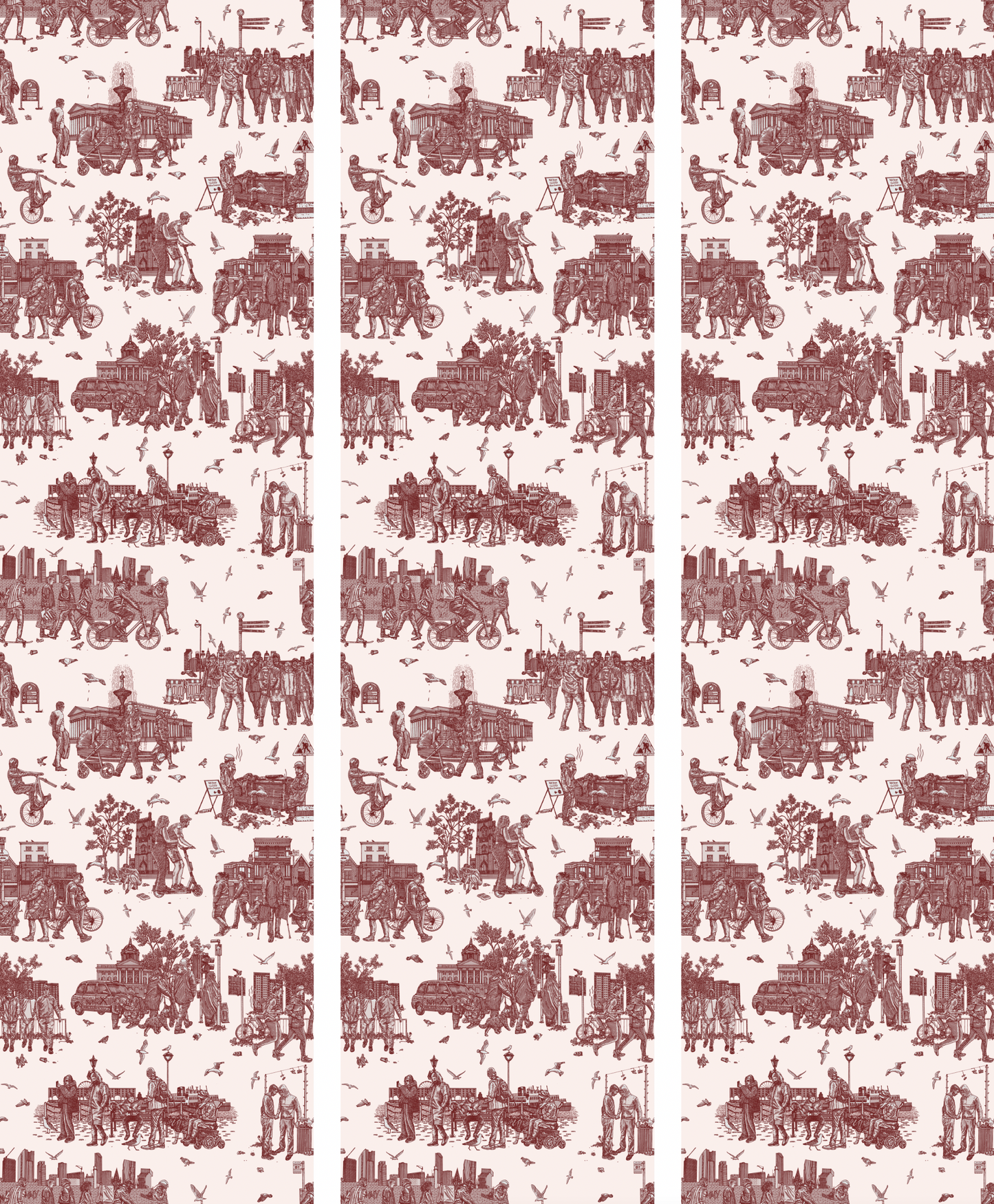 Liverpool Toile Anfield Red Wallpaper