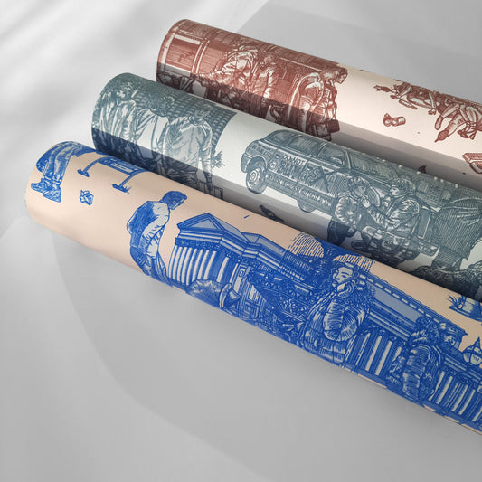 Liverpool Toile Wallpaper Long Sample